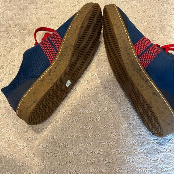 Ector Navy and Red French Casual Sneakers - Picture 5 of 6